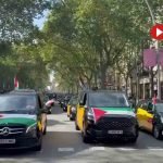 Βαρκελώνη: Εκατοντάδες ταξιτζήδες συμμετείχαν στη διαδήλωση κατά της γενοκτονίας στην Παλαιστίνη
