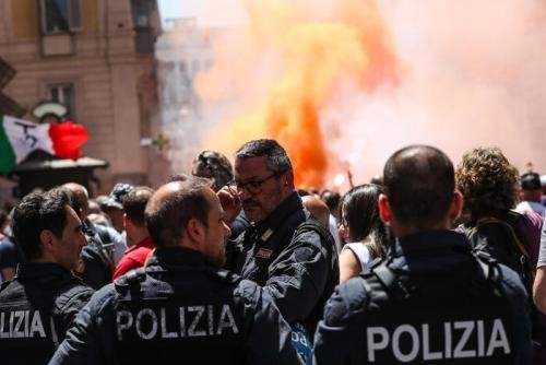 Taxi: ripresa protesta vicino Palazzo Chigi